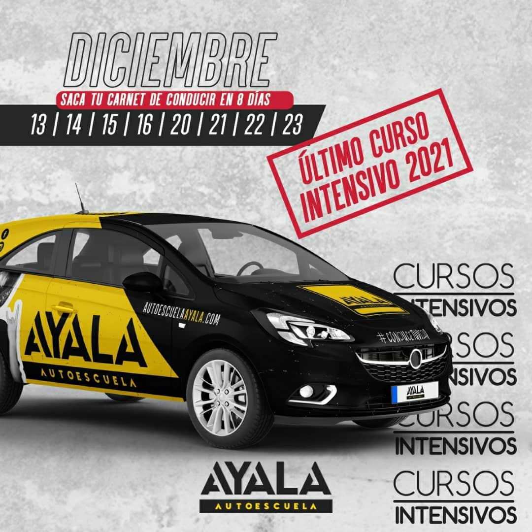 Último curso intensivo de 2021 en Autoescuela Ayala